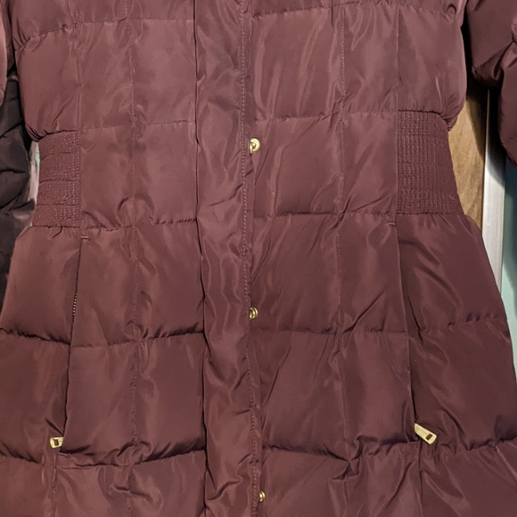 Women's Cole Haan Signature Burgundy coat xs - Picture 2 of 6